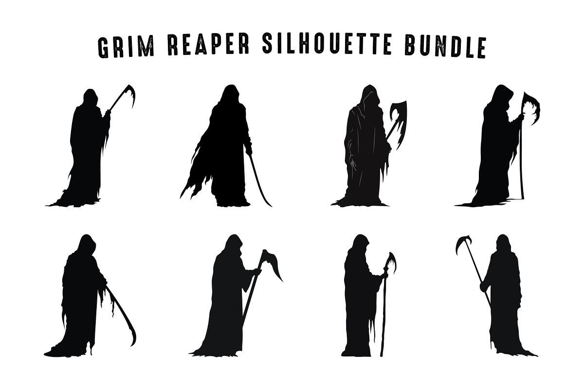 Grim Reaper Silhouette Vector art, a Person Illustration by Gfx Expert Team (Photo 3 of 3)