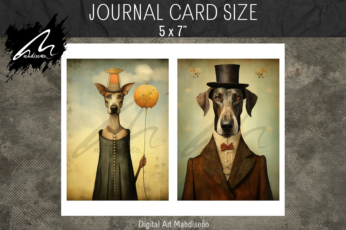 Whimsical Surreal Dog Portrait, an Animal Illustration by Digital Art Mahdiseño (Photo 7 of 9)