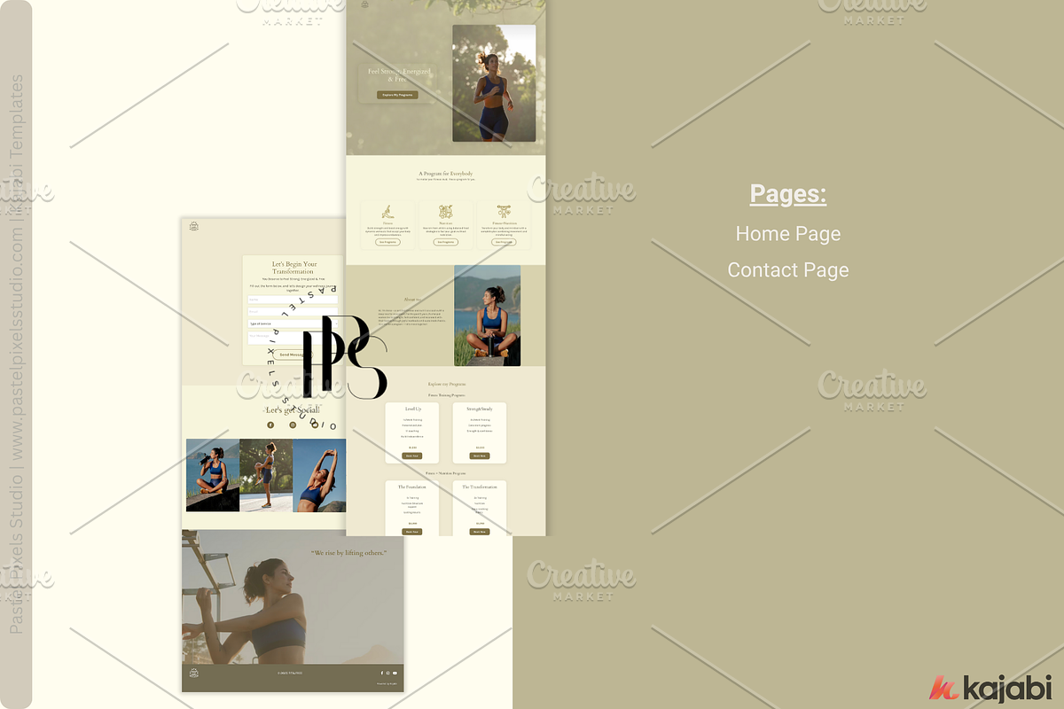 Fitness Coach Landing Page Template, a Landing Page Template by Pastel Pixels Studio (Photo 3 of 5)