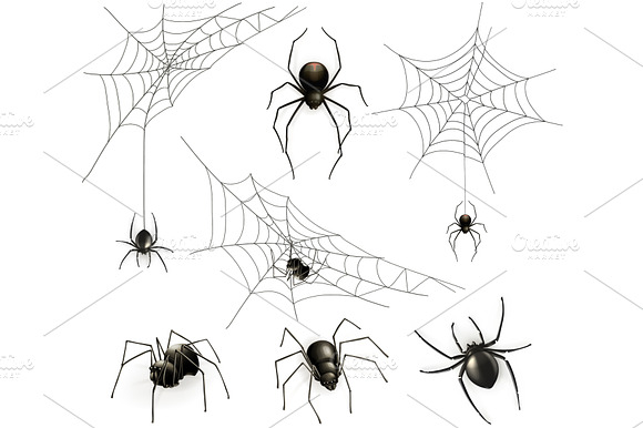 Spiders and spiders web, game icons preview 4