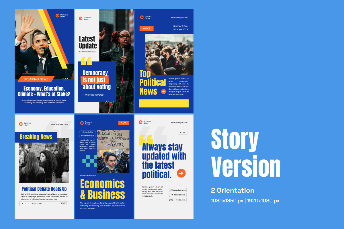 Digital News Carousel for Sosmed preview 4