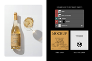 White Wine Bottle Label Mockup, a Packaging Mockup by rodrigofkaminski (Thumbnail 5 of 5)