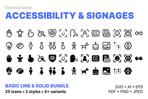Accessibility (Line & Solid Bundle), an Outline Icon by Totto House