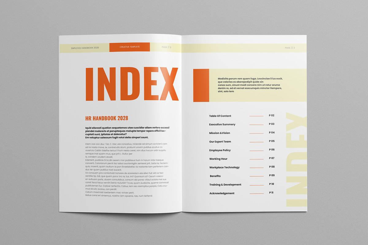 Employee Handbook Template Canva, a Brochure Template by Pixelpick (Photo 2 of 9)