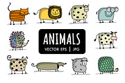 Funny animals. Vector Illustration, an Animal Illustration by Kudryashka (Thumbnail 1 of 2)