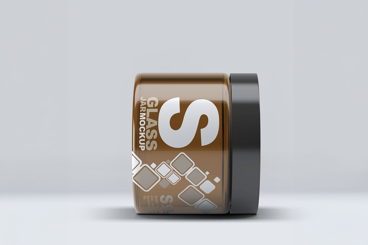 Cosmetics Glass Jar Mockup, a Packaging Mockup by Xtrahive (Photo 2 of 2)