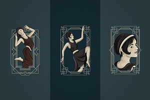 12 Art Deco Illustrations