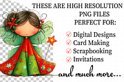Whimsical Christmas Fairy Clipart, an Illustration by Daily.Designs (Thumbnail 2 of 5)