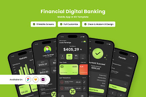 Fortuna - Modern Financial App UI, an App Template by productype1