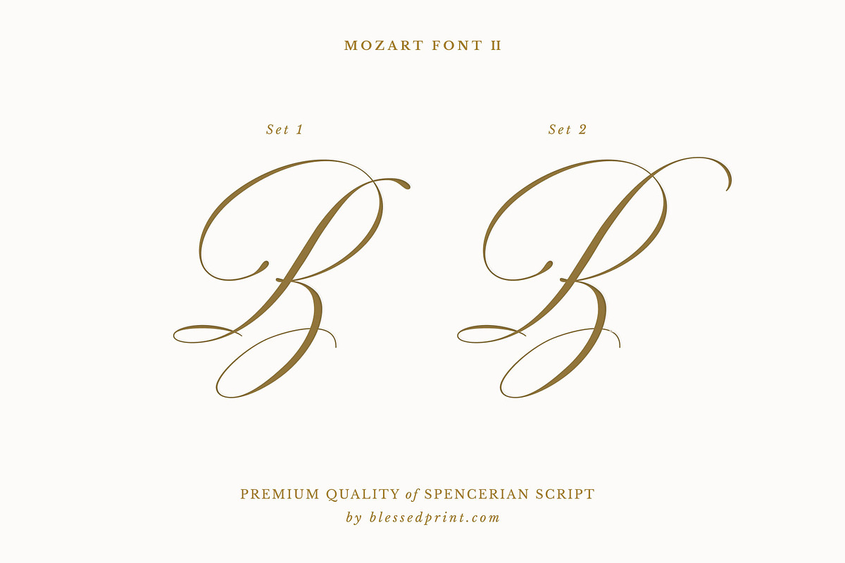 Mozart II - Basic Version, a Script Font by Blessed Print (Photo 9 of 17)