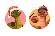 Cute snakes, Chinese New Year mascot, an Animal Illustration by Good Studio (Thumbnail 10 of 16)