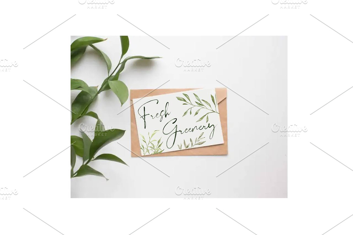 Greenery Watercolor Clipart, a Decorative Illustration by NKTKNS (Photo 8 of 9)