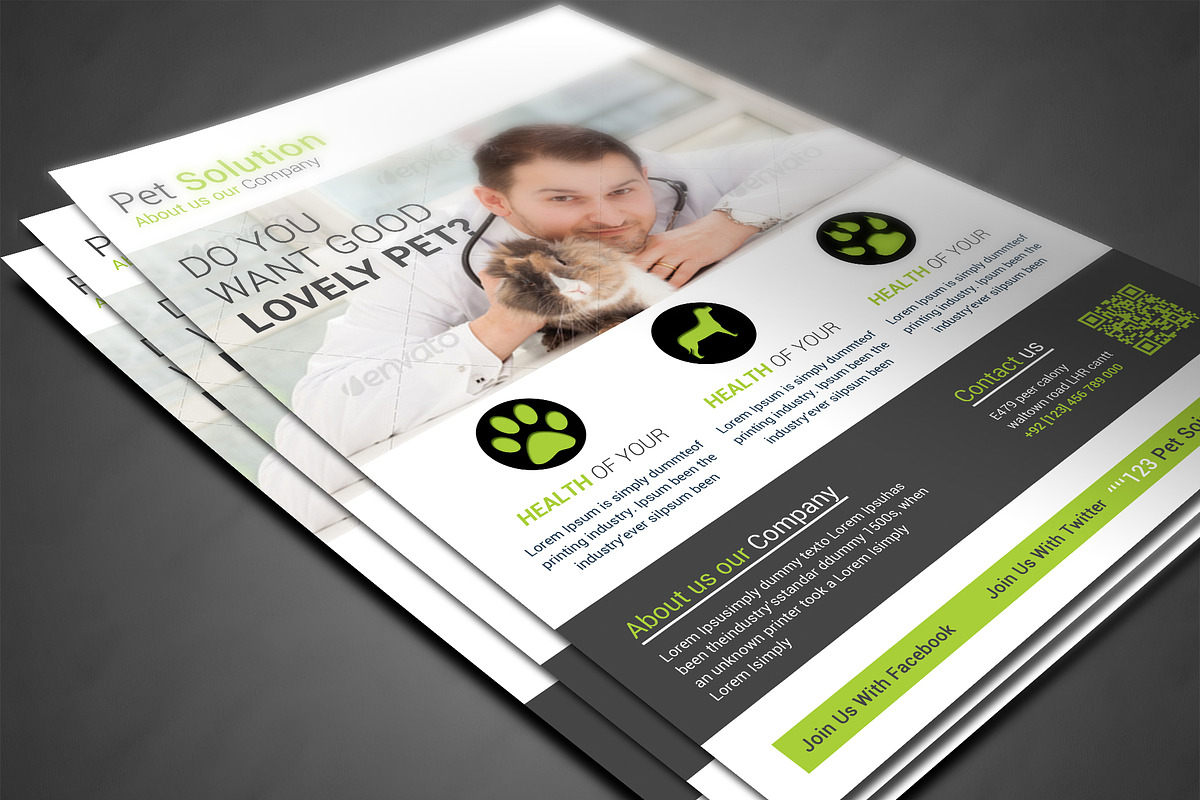Pet Solution Flyer Template, a Flyer Template by AfzaalGraphics (Photo 4 of 4)