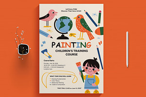 Drawing Parenting Flyer Template, a Flyer Template by MightyDesign