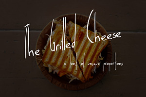 Handwritten Font Grilled Cheese