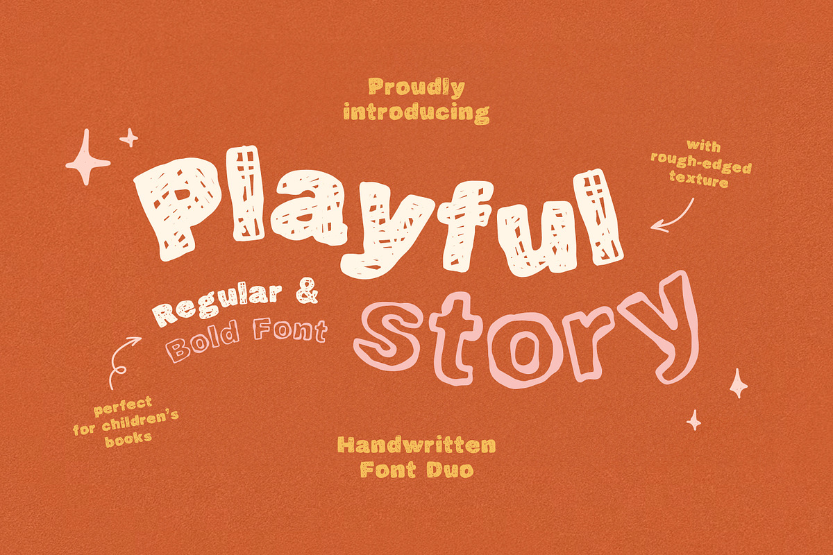 Playful Story Font Duo, a Handwritten Font by DesignThatMatters (Photo 1 of 12)