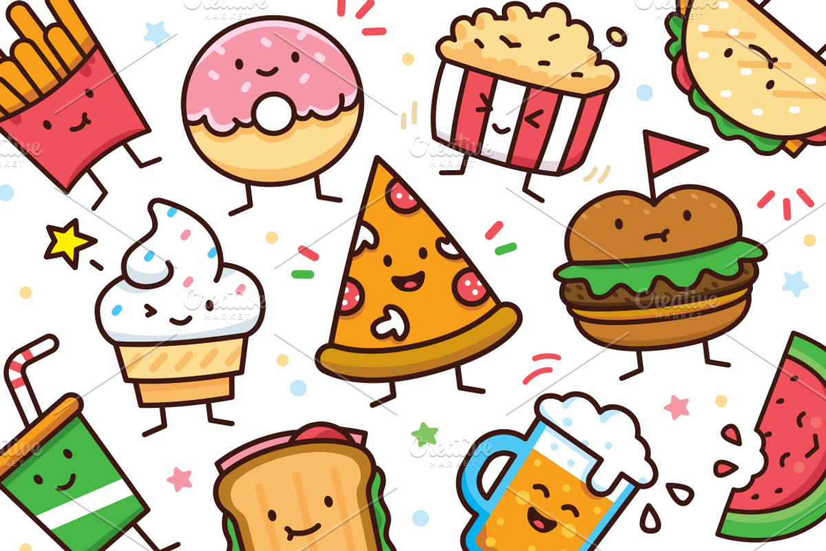 Food Doodle Toolkit, a Food Illustration by Manudesign (Photo 1 of 5)