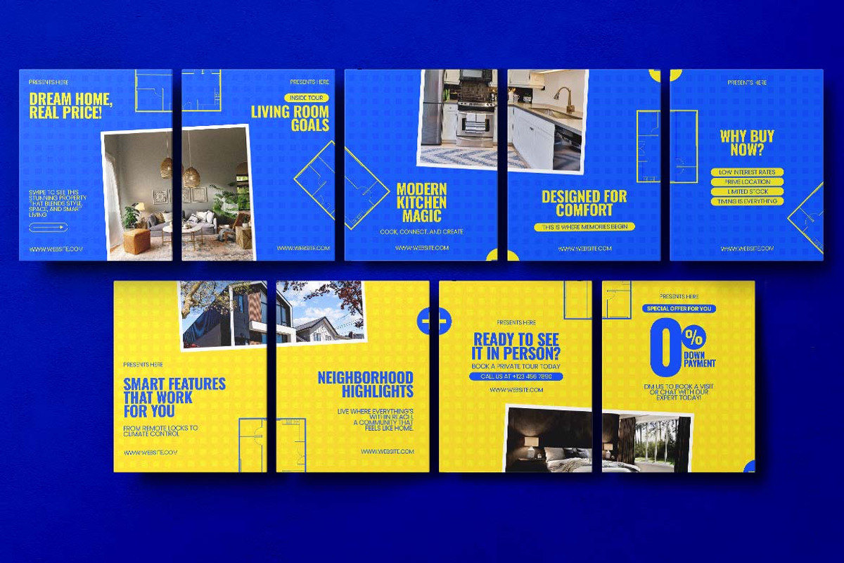 Real Estate Instagram Carousel, a Social Media Template by Attype (Photo 2 of 5)