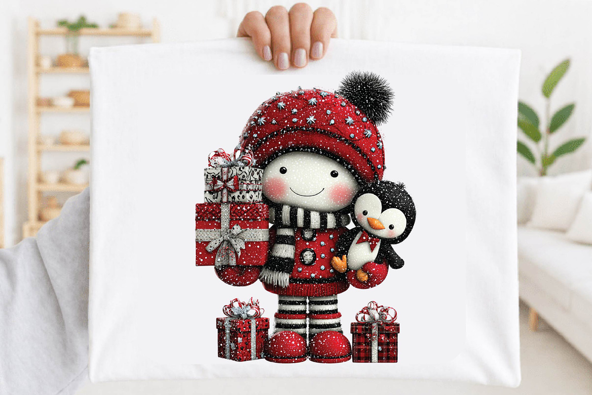 Whimsical Snowman Christmas Clipart, an Animal Illustration by SVGArt (Photo 6 of 9)