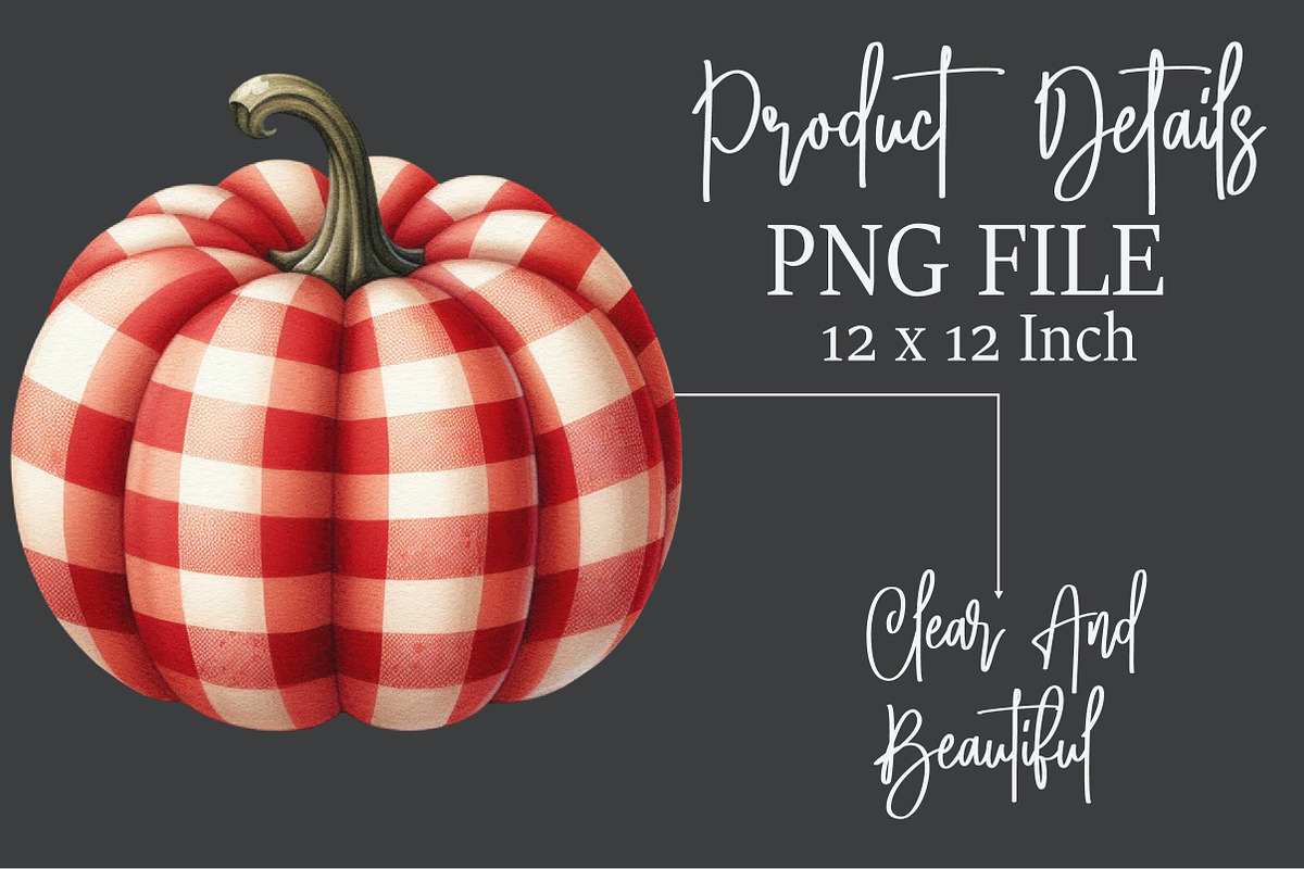 Autumn Plaid Pumpkin Clipart, an Illustration by Rose Art (Photo 5 of 7)