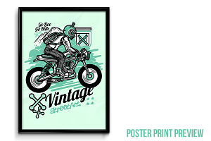 Vintage Motocycle Illustration