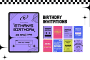 30 Retro Y2K Invitation Templates, a Templates & Theme by TemplateCastleStore (Thumbnail 9 of 10)