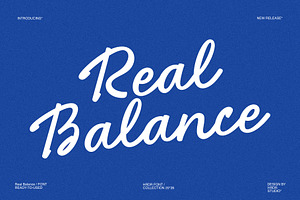 Real Balance, a Script Font by HRDR