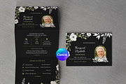 Black Floral Funeral Program, an Invitation Template by Arslan (Thumbnail 2 of 3)