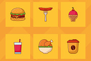 Fast Food Icon Set, a Templates & Theme by studiogstock (Thumbnail 2 of 4)