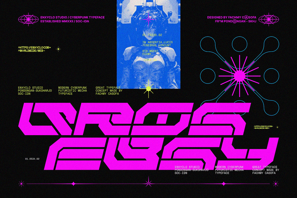 NCL RABEGS - Cyberpunk Font, a Sans Serif Font by Enxyclo Studio (Photo 10 of 12)
