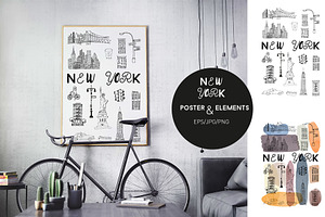 2 New York Posters & Elements