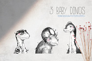 BABY DINOS watercolor set, an Animal Illustration by Natali Smolova (Thumbnail 3 of 12)