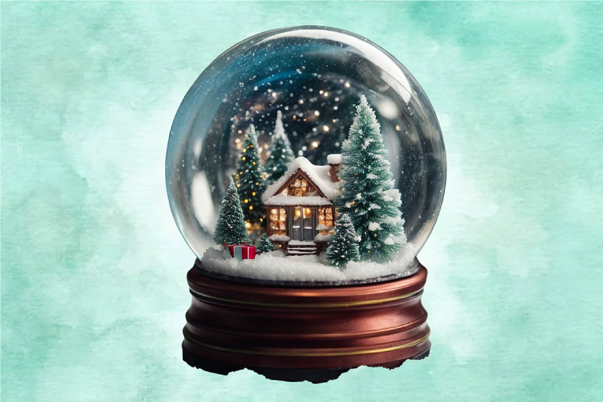 Christmas House In Snow Glob Clipar, a Seasonal Illustration by Craft Nest (Photo 2 of 5)