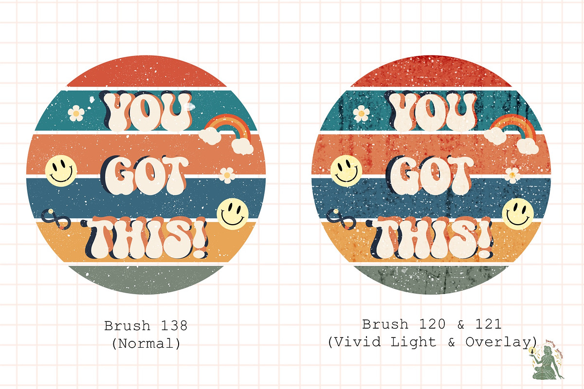 Grunge Texture Brushes For Procreate, a Brush Add-On by Pawsitively Aesthetic (Photo 6 of 9)
