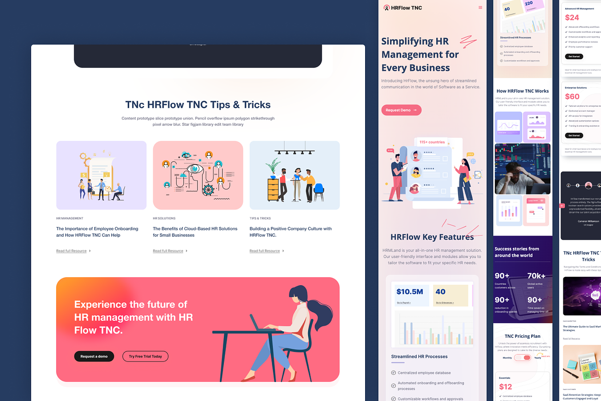 HRFlow - HR SaaS Website Template, a HTML Template by TNCFlow (Photo 4 of 5)