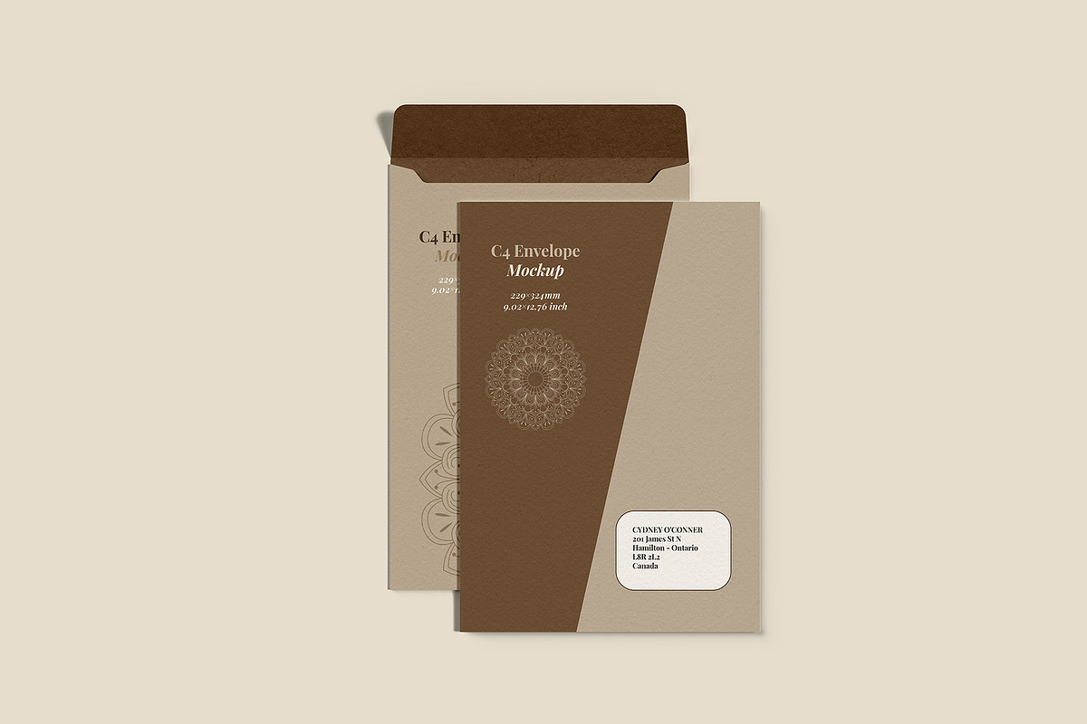 Envelope C4 Mockup - 12 Views, a Packaging Mockup by Illusiongraphic (Photo 11 of 24)