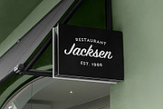 Logo Mockup Black Hanging Sign, an Advertising Mockup by Asylab (Thumbnail 2 of 5)