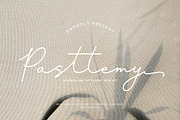 Pasttemy | Monoline Stylish Script, a Script Font by Denustudios (Thumbnail 1 of 15)
