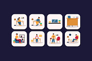 Office Working Illustration, a Work Illustration by Rishsketch (Thumbnail 7 of 9)