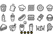 Hand Drawn Food Icon Set, an Illustration by designvectx (Thumbnail 3 of 3)