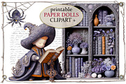 Cute Purple Witch Dolls Clipart, an Object Graphic by Area (Thumbnail 3 of 10)