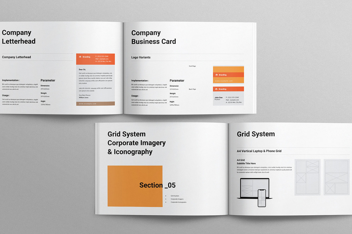 Brand Guidelines Template Landscape, a Brochure Template by Work-Envance (Photo 6 of 9)