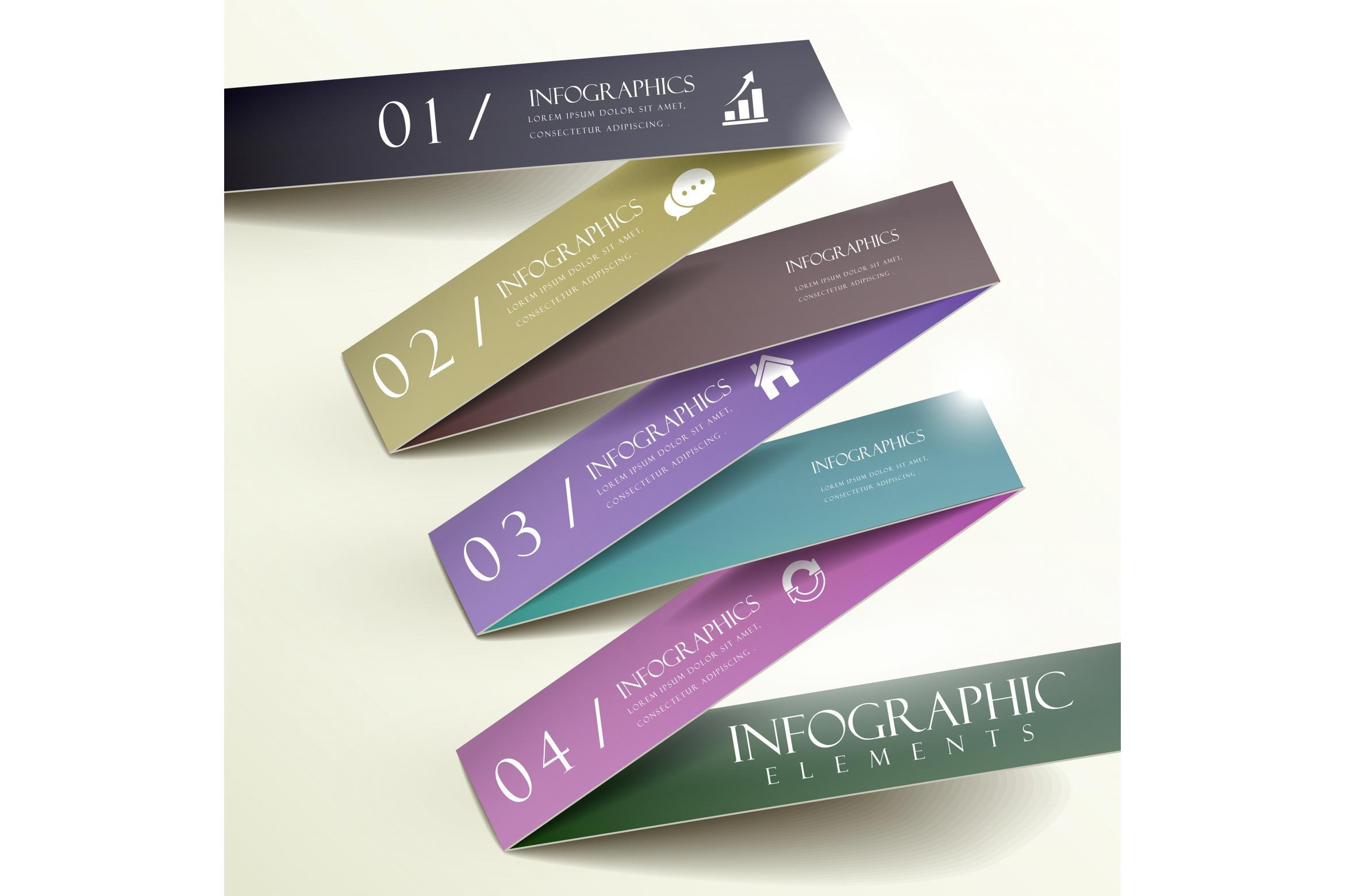 Modern Paper Folding Infographic, a Presentation Template by TotallypicRF