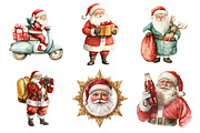 Retro Christmas Santa PNG Clipart, an Illustration by Daily.Designs (Thumbnail 2 of 5)