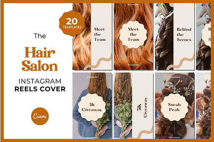 20 Hair Salon Instagram Reels Cover