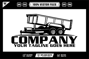 Dump Trailer Logo: Hauling Trailer