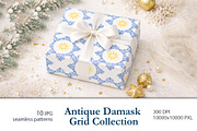 Antique Damask Grid Collection, a Pattern Graphic by L- design studio (Thumbnail 3 of 7)