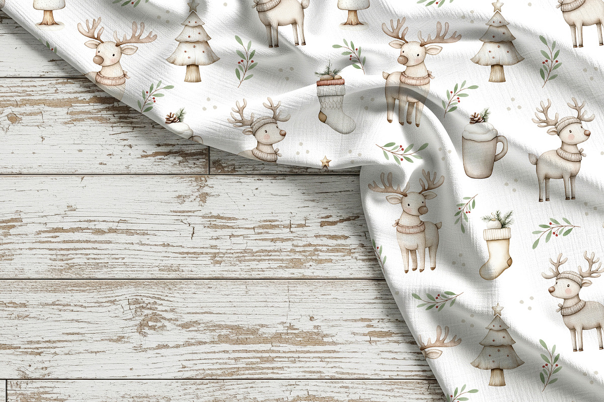Christmas Reindeer seamless pattern, a Pattern Graphic by Kreeya Art Shop (Photo 15 of 15)