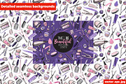 Beauty Salon Promo Cards & Patterns, a Work Illustration by Sopelkin (Thumbnail 7 of 9)