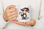 Whimsical Christmas Cute Cows PNG, a Seasonal Illustration by Canvas Craft (Thumbnail 9 of 10)